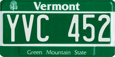 VT license plate YVC452