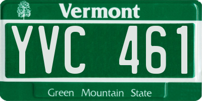 VT license plate YVC461