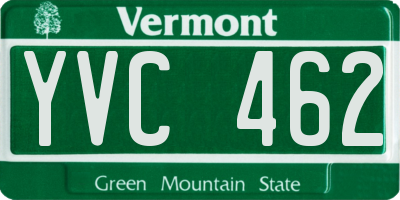 VT license plate YVC462