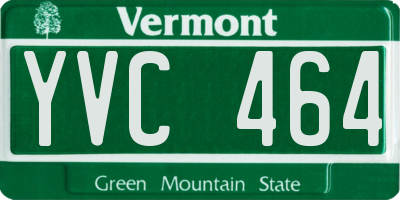 VT license plate YVC464