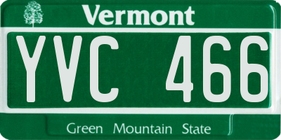 VT license plate YVC466
