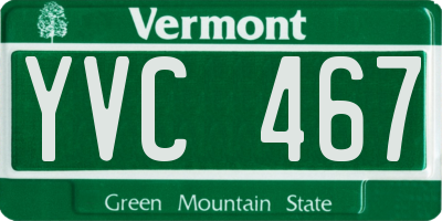 VT license plate YVC467