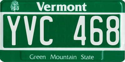 VT license plate YVC468