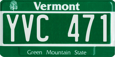VT license plate YVC471