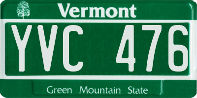 VT license plate YVC476