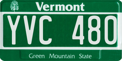 VT license plate YVC480