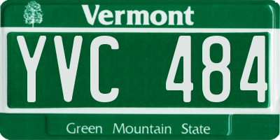 VT license plate YVC484