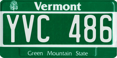 VT license plate YVC486