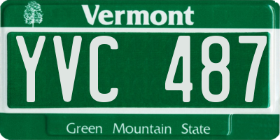 VT license plate YVC487