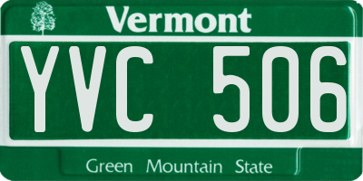 VT license plate YVC506