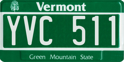 VT license plate YVC511