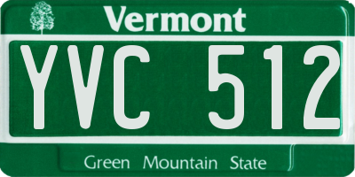 VT license plate YVC512