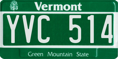 VT license plate YVC514