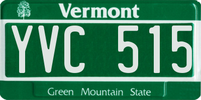 VT license plate YVC515