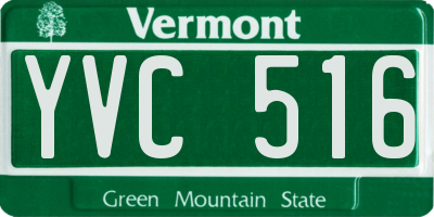 VT license plate YVC516
