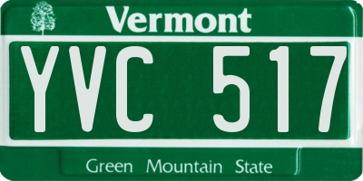 VT license plate YVC517