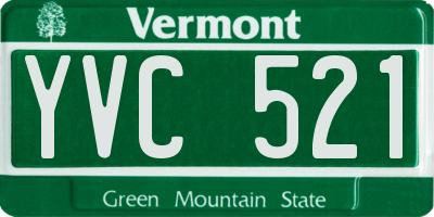 VT license plate YVC521