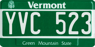 VT license plate YVC523