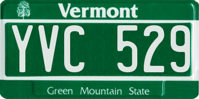 VT license plate YVC529