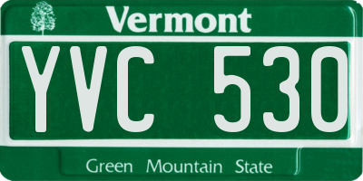 VT license plate YVC530
