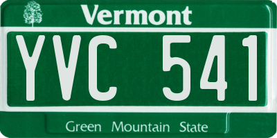 VT license plate YVC541