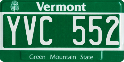 VT license plate YVC552