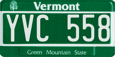 VT license plate YVC558