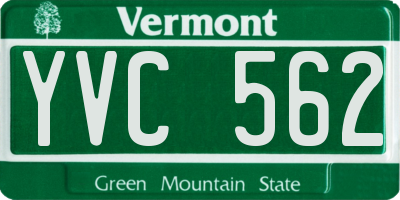 VT license plate YVC562