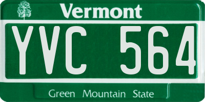 VT license plate YVC564