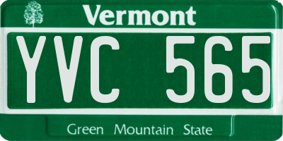 VT license plate YVC565