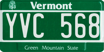 VT license plate YVC568
