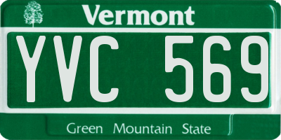 VT license plate YVC569