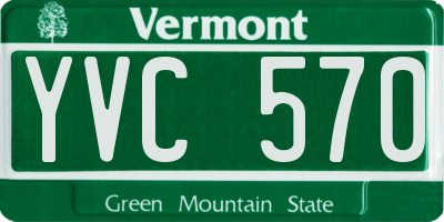 VT license plate YVC570