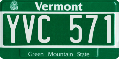 VT license plate YVC571