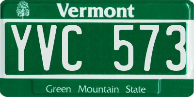 VT license plate YVC573