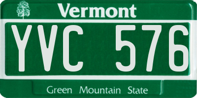 VT license plate YVC576