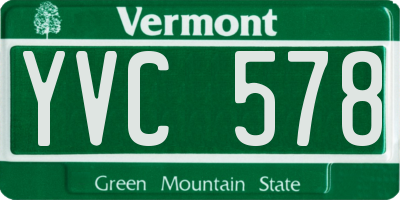 VT license plate YVC578