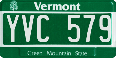VT license plate YVC579