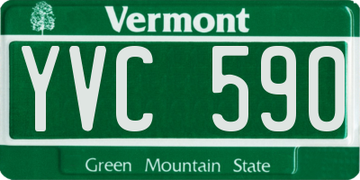VT license plate YVC590