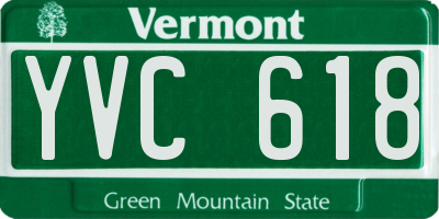 VT license plate YVC618