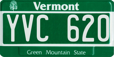 VT license plate YVC620