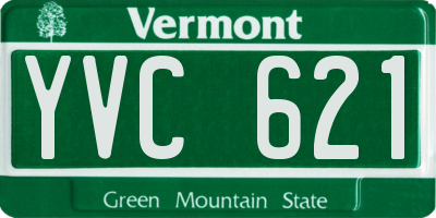 VT license plate YVC621
