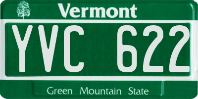VT license plate YVC622