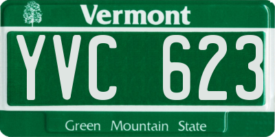 VT license plate YVC623