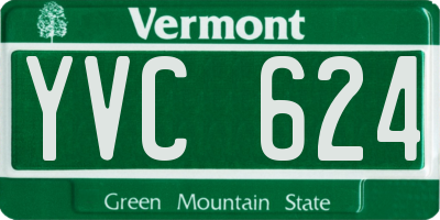 VT license plate YVC624