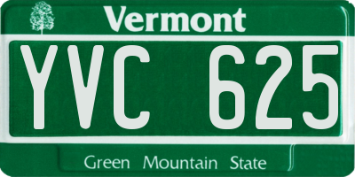 VT license plate YVC625