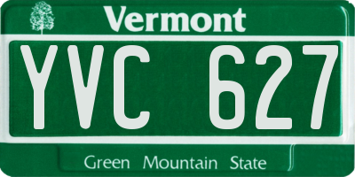 VT license plate YVC627