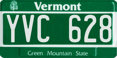 VT license plate YVC628