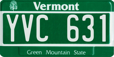 VT license plate YVC631