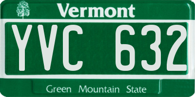 VT license plate YVC632